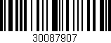 Código de barras (EAN, GTIN, SKU, ISBN): '30087907'