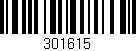 Código de barras (EAN, GTIN, SKU, ISBN): '301615'