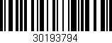 Código de barras (EAN, GTIN, SKU, ISBN): '30193794'