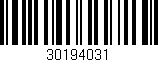 Código de barras (EAN, GTIN, SKU, ISBN): '30194031'
