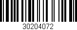 Código de barras (EAN, GTIN, SKU, ISBN): '30204072'