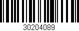Código de barras (EAN, GTIN, SKU, ISBN): '30204089'