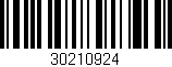 Código de barras (EAN, GTIN, SKU, ISBN): '30210924'