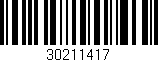 Código de barras (EAN, GTIN, SKU, ISBN): '30211417'