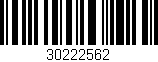 Código de barras (EAN, GTIN, SKU, ISBN): '30222562'