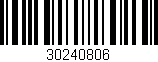 Código de barras (EAN, GTIN, SKU, ISBN): '30240806'