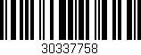 Código de barras (EAN, GTIN, SKU, ISBN): '30337758'