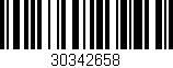 Código de barras (EAN, GTIN, SKU, ISBN): '30342658'