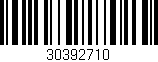 Código de barras (EAN, GTIN, SKU, ISBN): '30392710'
