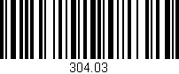 Código de barras (EAN, GTIN, SKU, ISBN): '304.03'