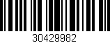 Código de barras (EAN, GTIN, SKU, ISBN): '30429982'
