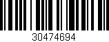 Código de barras (EAN, GTIN, SKU, ISBN): '30474694'