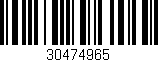 Código de barras (EAN, GTIN, SKU, ISBN): '30474965'