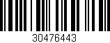 Código de barras (EAN, GTIN, SKU, ISBN): '30476443'