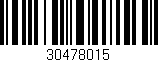 Código de barras (EAN, GTIN, SKU, ISBN): '30478015'