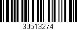 Código de barras (EAN, GTIN, SKU, ISBN): '30513274'