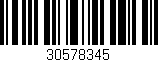 Código de barras (EAN, GTIN, SKU, ISBN): '30578345'