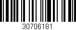 Código de barras (EAN, GTIN, SKU, ISBN): '30706181'