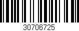 Código de barras (EAN, GTIN, SKU, ISBN): '30706725'