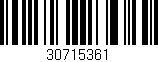 Código de barras (EAN, GTIN, SKU, ISBN): '30715361'