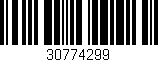 Código de barras (EAN, GTIN, SKU, ISBN): '30774299'