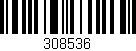 Código de barras (EAN, GTIN, SKU, ISBN): '308536'