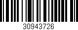 Código de barras (EAN, GTIN, SKU, ISBN): '30943726'