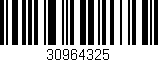 Código de barras (EAN, GTIN, SKU, ISBN): '30964325'