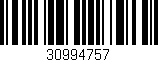 Código de barras (EAN, GTIN, SKU, ISBN): '30994757'