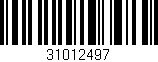 Código de barras (EAN, GTIN, SKU, ISBN): '31012497'