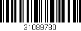 Código de barras (EAN, GTIN, SKU, ISBN): '31089780'