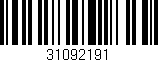 Código de barras (EAN, GTIN, SKU, ISBN): '31092191'