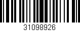 Código de barras (EAN, GTIN, SKU, ISBN): '31098926'