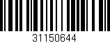 Código de barras (EAN, GTIN, SKU, ISBN): '31150644'
