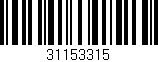 Código de barras (EAN, GTIN, SKU, ISBN): '31153315'