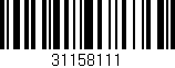 Código de barras (EAN, GTIN, SKU, ISBN): '31158111'