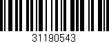 Código de barras (EAN, GTIN, SKU, ISBN): '31190543'