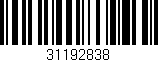 Código de barras (EAN, GTIN, SKU, ISBN): '31192838'