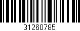 Código de barras (EAN, GTIN, SKU, ISBN): '31260785'