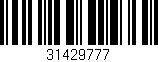Código de barras (EAN, GTIN, SKU, ISBN): '31429777'