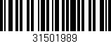 Código de barras (EAN, GTIN, SKU, ISBN): '31501989'
