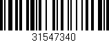 Código de barras (EAN, GTIN, SKU, ISBN): '31547340'