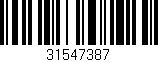 Código de barras (EAN, GTIN, SKU, ISBN): '31547387'