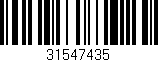 Código de barras (EAN, GTIN, SKU, ISBN): '31547435'