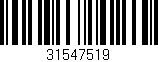 Código de barras (EAN, GTIN, SKU, ISBN): '31547519'