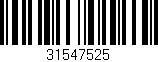 Código de barras (EAN, GTIN, SKU, ISBN): '31547525'