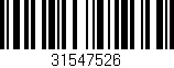 Código de barras (EAN, GTIN, SKU, ISBN): '31547526'
