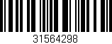 Código de barras (EAN, GTIN, SKU, ISBN): '31564298'