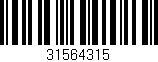 Código de barras (EAN, GTIN, SKU, ISBN): '31564315'