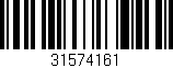 Código de barras (EAN, GTIN, SKU, ISBN): '31574161'